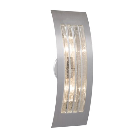 Besa Lighting Sail Sconce, Bubble with Silver faceplate, Silver Finish, 2x40W Incandescent SAIL17BB-SL