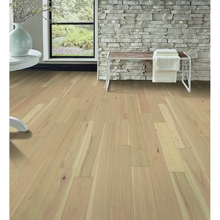 Healthier Choice Flooring Flooring Plank, 1-1/2 to 6 ft L, 6-1/2 in W, Micro Bevel Edge, Hickory Wood, 10PK HCE603D01