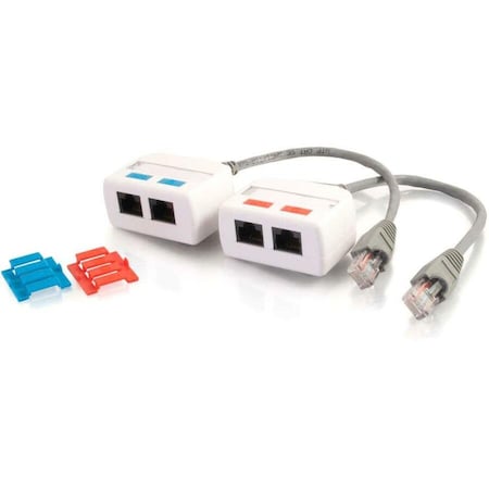 C2G RJ45 Network Combiner Kit - Audio Line In - White 37049