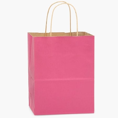 Nashville Wraps Lipstick Pink Recycled Kraft Bags, Cub 8x4.75x10.5", 250PK BCTLP