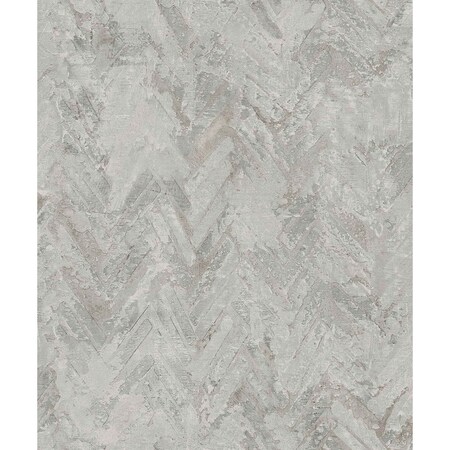 A-Street Prints Amesemi Grey Distressed Herringbone Wallpaper 4105-86612