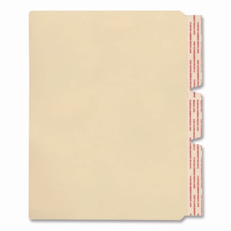 Medical Arts Press Standard Side-Flap Classification Folder Dividers, Letter Size, Manila, 100PK 31400