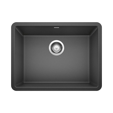 Blanco Precis SILGRANIT 24in Single Bowl Undermount Kitchen Sink - Anthracite 522258