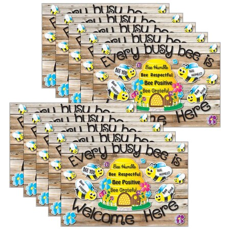 Smart Poly Computer Mouse Pad, 8in. x 10in., Every Busy Bee is Welcome Here, 10PK 97104