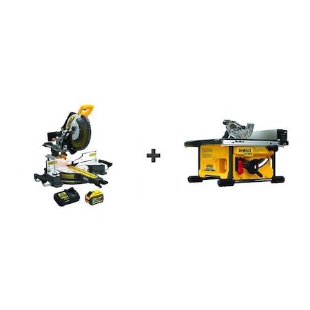 Dewalt FLEXVOLT Miter Saw Kit 60V MAX & Table Saw DCS781X1/DCS7485B