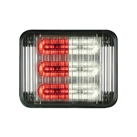Code 3 LED PrizmIi, Clear Lens, Red/White, 7"X9" 7912CRW-75