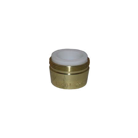 Larsen Supply Co. Dual Thread Aerator, Polished Brass, 15/16 MPT x 55/64 In. FPT x 27 Thread 09-8973