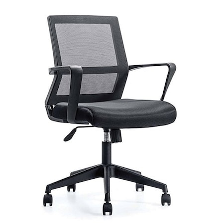 We'Re It Budg it, Square Mesh Back Office Chair for Home or Office in Black BU-101-EW08
