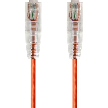 Monoprice Slim Cat6 Utp Cable 7 ft.Orange 14815