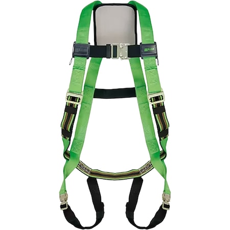 Miller Full-Body Harness w/Steel Hardware, DuraFlex Stretch Webbing, Back D-Ring and Quick-Connect Chest & L P950QC/UGN