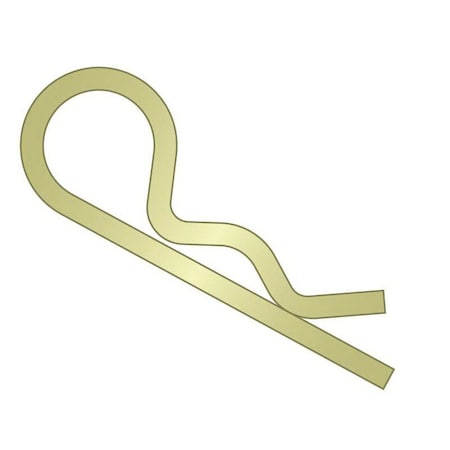 Huyett Bridge Pin, Zinc Yellow Spring Steel, 0.073 in Wire Dia x 1.438 in L x Fits 5/16 in to 3/8 in Shaft BPY-2104