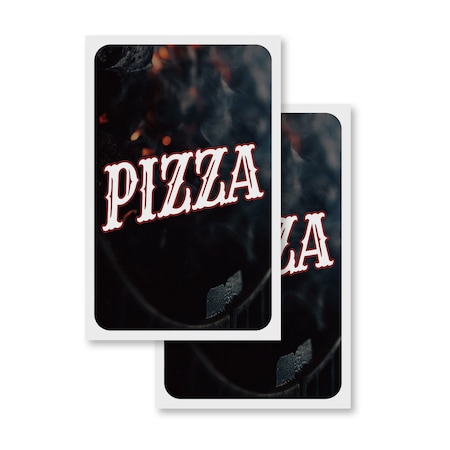 Signmission Pizza, Vinyl Decals Only 24 Inch x 36 Inch, Vinyl Decal, 2PK DSB-2436-2PACK-30416
