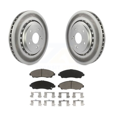 Transit Auto Front Coated Disc Brake Rotors And Ceramic Pads Kit For 2014-2016 Acura MDX KGC-100585