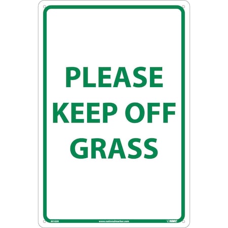 Nmc Please Keep Off Grass Sign, M105R M105R