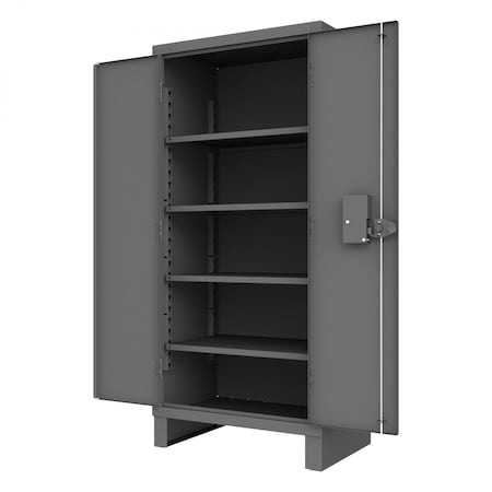 Durham Mfg Access Control Cabinet, 4 Shelves, Gray 3702PL-4S-95