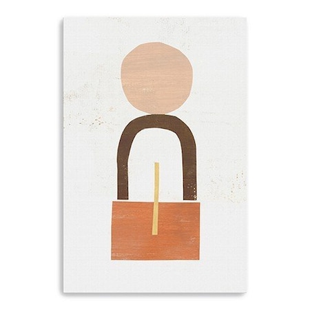 Homeroots Abstract Orange Shapes In Balance Unframed Print Wall Art 398968