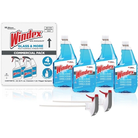 Windex Liquid Cleaners & Detergents, Fresh, 4 PK 327171