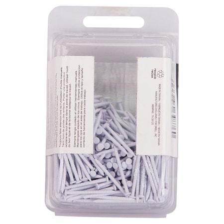 Prosource Panel Nail, 16D, 1 in L, Steel, Painted, Flat Head, Ring Shank, White, 171 lb NTP-073-PS