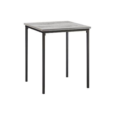 Monarch Specialties Accent Table 22"H, Side Table, Nightstand, Square, Grey Laminate, Black Metal, Modern I 3828
