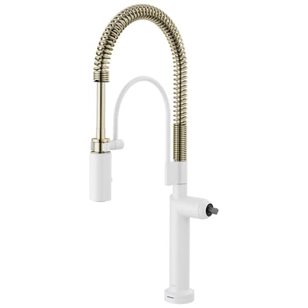 Brizo Jason Wu for SmartTouch Semi-Professional Kitchen Faucet, Less Handle Matte White 64375LF-MWPNLHP