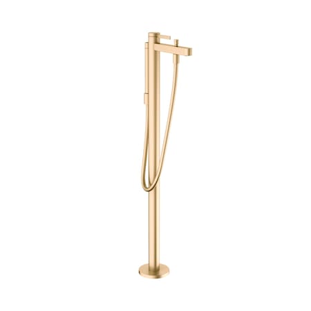 Hansgrohe Finoris Freestanding Tub Filler Trim with 1.75 GPM Handshower in Brushed Gold Optic 76445251