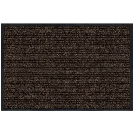 Multy Home NonSlip Utility Mat, 3 ft L, 2 ft W, TriRib Pattern, Polypropylene Rug, Tan 1005375