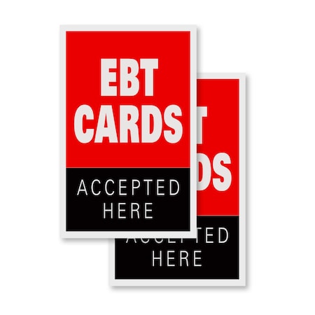 Signmission Ebt Cards, Vinyl Decals Only 24 Inch x 36 Inch, Vinyl Decal, 2PK DSB-2436-2PACK-Ebt Cards