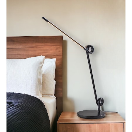 Homeroots 35" Black Metal Novelty Desk Lamp 524639