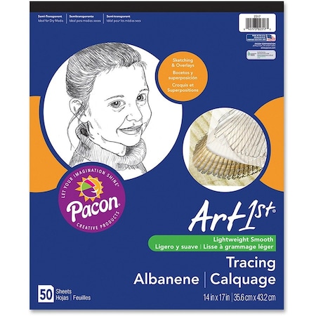 Pacon Tracing Paper, Parchment, 14" x 17", White 2317