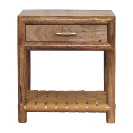 Homeroots 20" Brown Solid Wood One Drawer Nightstand 651836