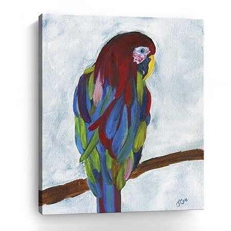 Homeroots Small Bright and Tropical Parrot Canvas Wall Art 398900