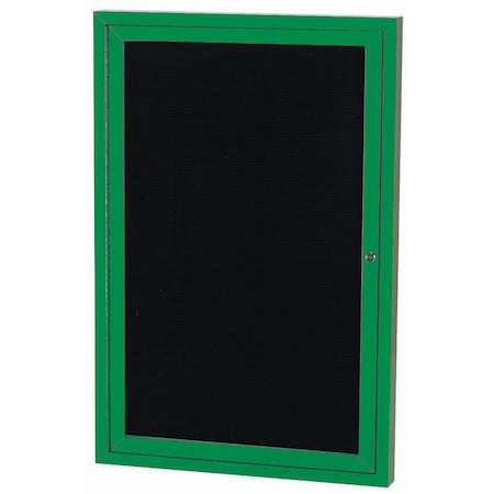 Aarco Outdoor Enclosed Directory w/ Al Frame, Powder Coated Green, Letter Panel is Black Vinyl, 48''Hx36''W OADC4836G
