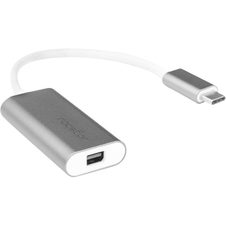 Rocstor USB-C to Mini DisplayPort Adapter - 7680 x 4320 Supported - Gray Aluminum - 1 Y10A242-A1