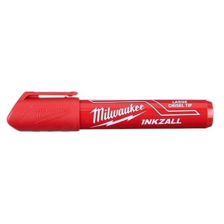 Milwaukee Tool Ink Industrial Marker, Red, Chisel 48-22-3256