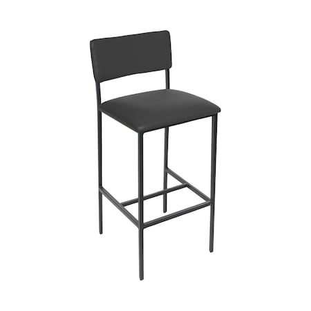 Bfm Seating Meghan Counter Height Stool, Grade 4 Upholstered Seat & Back - Steel Frame - Sand Black Finish JS33HM2139-2139SB