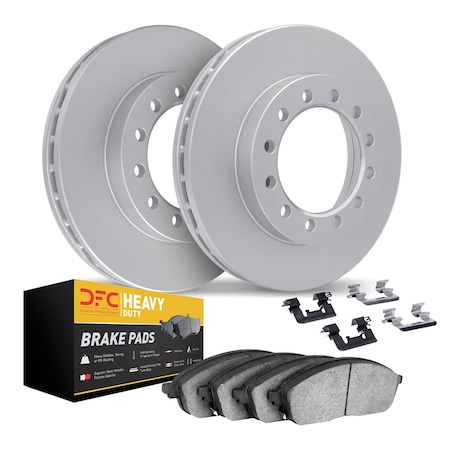 Dynamic Friction Co DFC GEOSPEC Coated Rotor- Heavy Duty Brake Pad includes Hardware 4212-48151