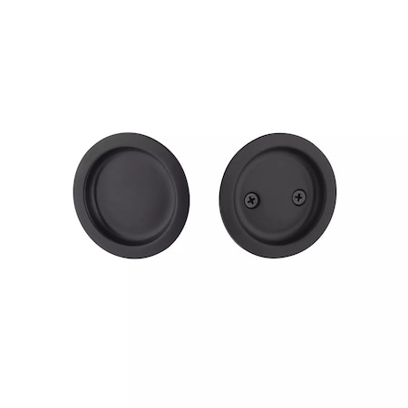 Emtek Pocket Door Locks Passage Matte Black EETPDRND62MB