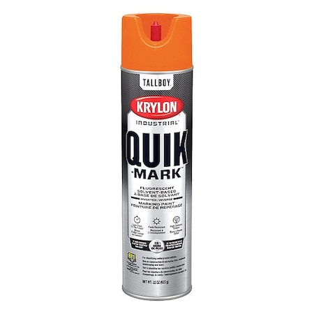 Krylon Industrial Inverted Marking Paint, 22 oz., Fluorescent Orange, Solvent -Based T03702007