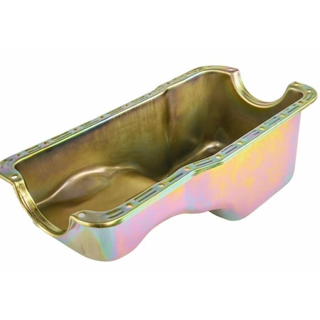 Absurdo Steel Stock 260-289-302 Front Sump Oil Pan for 1965-1987 Ford V8, Zinc AB3353433