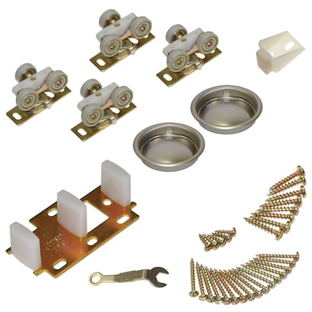 Le Johnson Bypass Doors Hardware Set 138F Series 200 Lbs F/1-3/8 in Doors 13313812