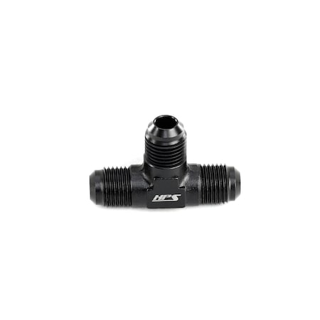 Hps Performance -12 AN Male to Male 3-Way Tee Adapter, Aluminum, Black AN824-12