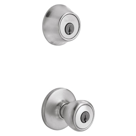 Kwikset Knob Lockset, 3 Grade, Keyed Key, Satin Chrome, 238 x 234 in Backset, K6 Keyway 690T26DCP6ALRCSK6