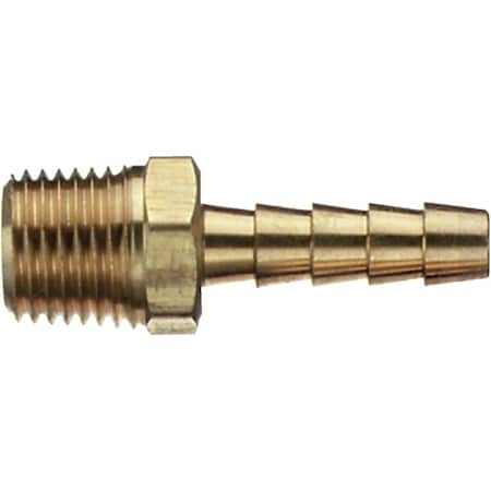Tru-Flate 5/16'' Barb 1/4'' MNPT Brass Hose End 21-133