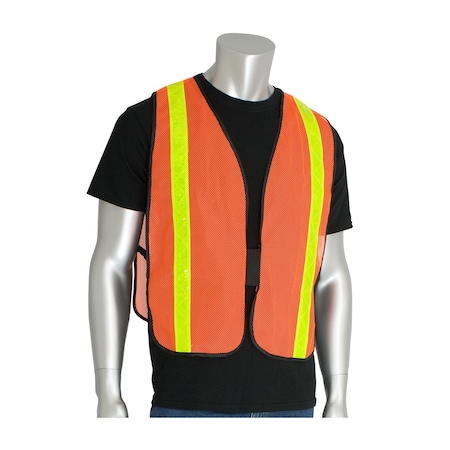 Pip Non-ANSI Prismatic Tape Mesh Safety Vest 300-EVOR-POR