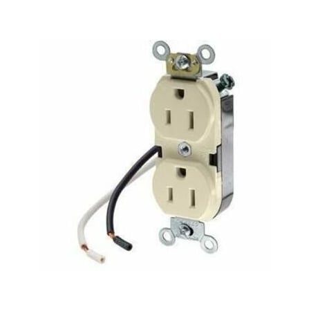 Leviton Leaded Dup 15A 125V TR Self-Gr Ivr 5262-CI