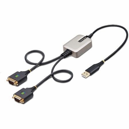 Startech.Com 2FT 60CM 2-PORT USB TO SERIAL ADAPTER CABLE, INTERCHANGEABLE DB9 SCREWS/NUTS, COM 2P1FFC-USB-SERIAL