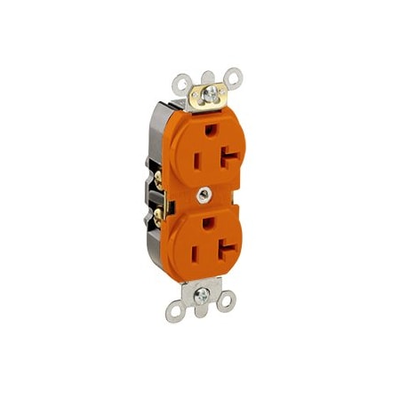 Leviton Industrial Grade Duplex Receptacle, 20 Amp, 125 Volt 5362-SO