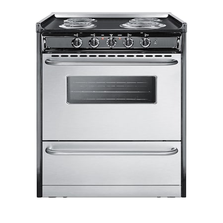 Summit 30in Wide Electric Coil Range TEM210BRWY