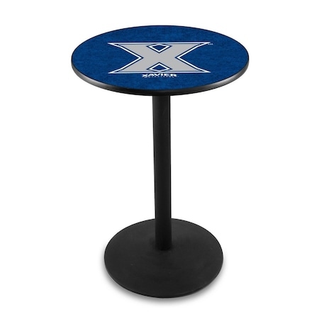 Holland Bar Stool Co 36" Blk Wrinkle Xavier Pub Table, 36" dia. Top L214B3636Xavier