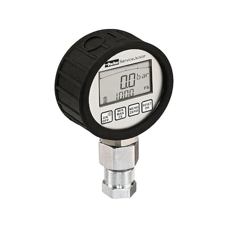 Parker Digital Gauge, +/-0.5% of Full Scale, Bottom, EMA Threaded SCJN-1000-01